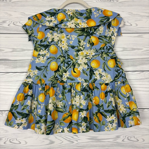 Maeve By Anthropologie Floral Lemon Print Babydoll Blouse Size Medium NWT - Picture 9 of 9